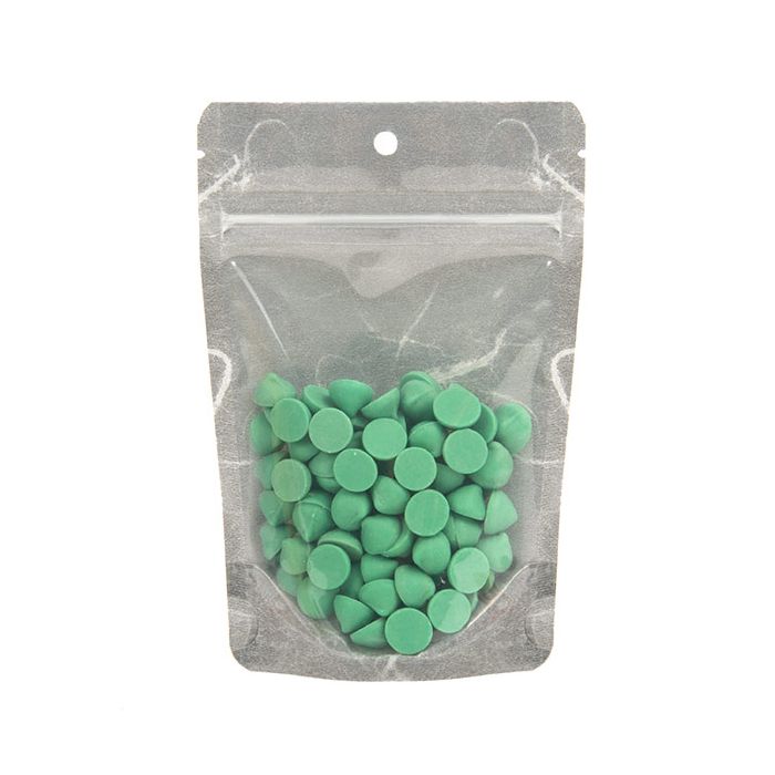 Doypack Transparentes/Noires 10,2x6x15,2cm | 57g Trou de suspension (100 pièces) [ZBGR2BCH]