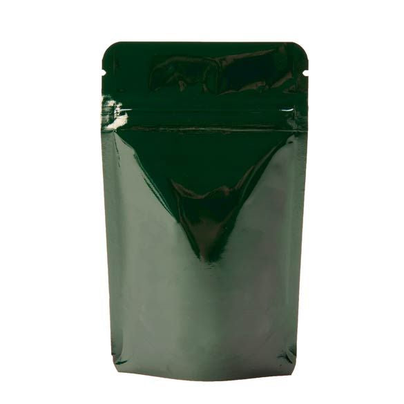Doypack Vert Métallisé 8x5x13cm | 28g (100 pièces) [ZBGM1HG]