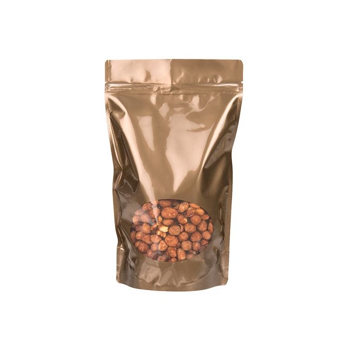 Doypack Bronze avec fenêtre ovale 17,1x8,9x28,6cm | 340g (100 pièces) [ZBGO4BZ]