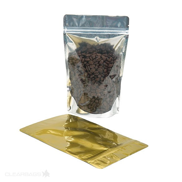 Doypack avec le dos doré 14.6x7.9x23cm | 170g (100 pièces) [ZBGG58]