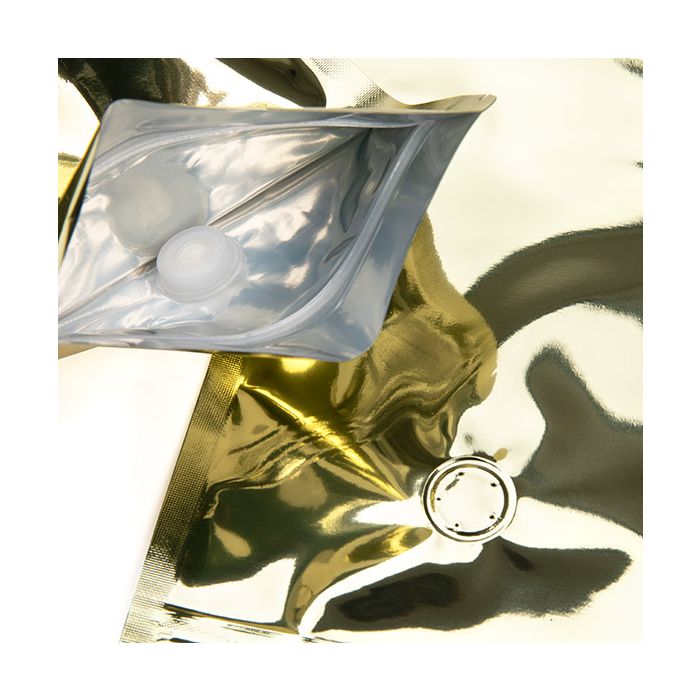 Doypack Or 13x7,9x20,6cm avec valve (100 pièces) [ZBGM3SGV]