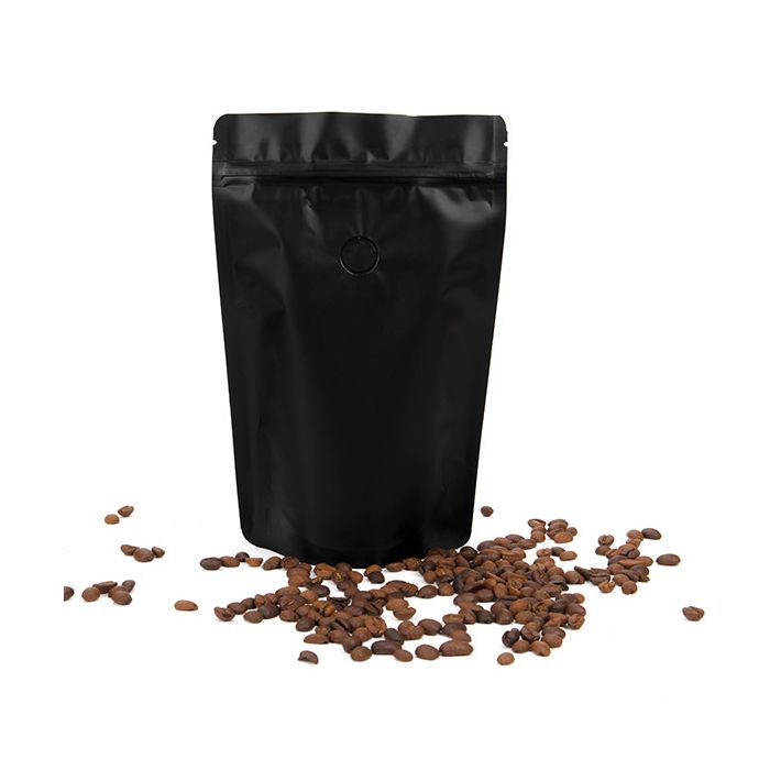 Stand Up Pouches Black 14,9x8,9x23,2cm w/Valve