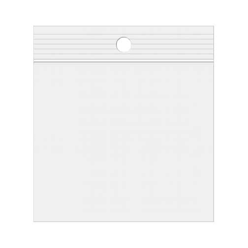 Sachet zip à transparence cristalline avec trou de suspension 5,1x5,1cm (100 pièces) [ZR22]