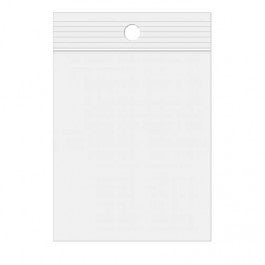 Sachet zip à transparence cristalline 100 microns avec trou pour suspension 7,6x15,2cm (100 pièces) [Z4R36]