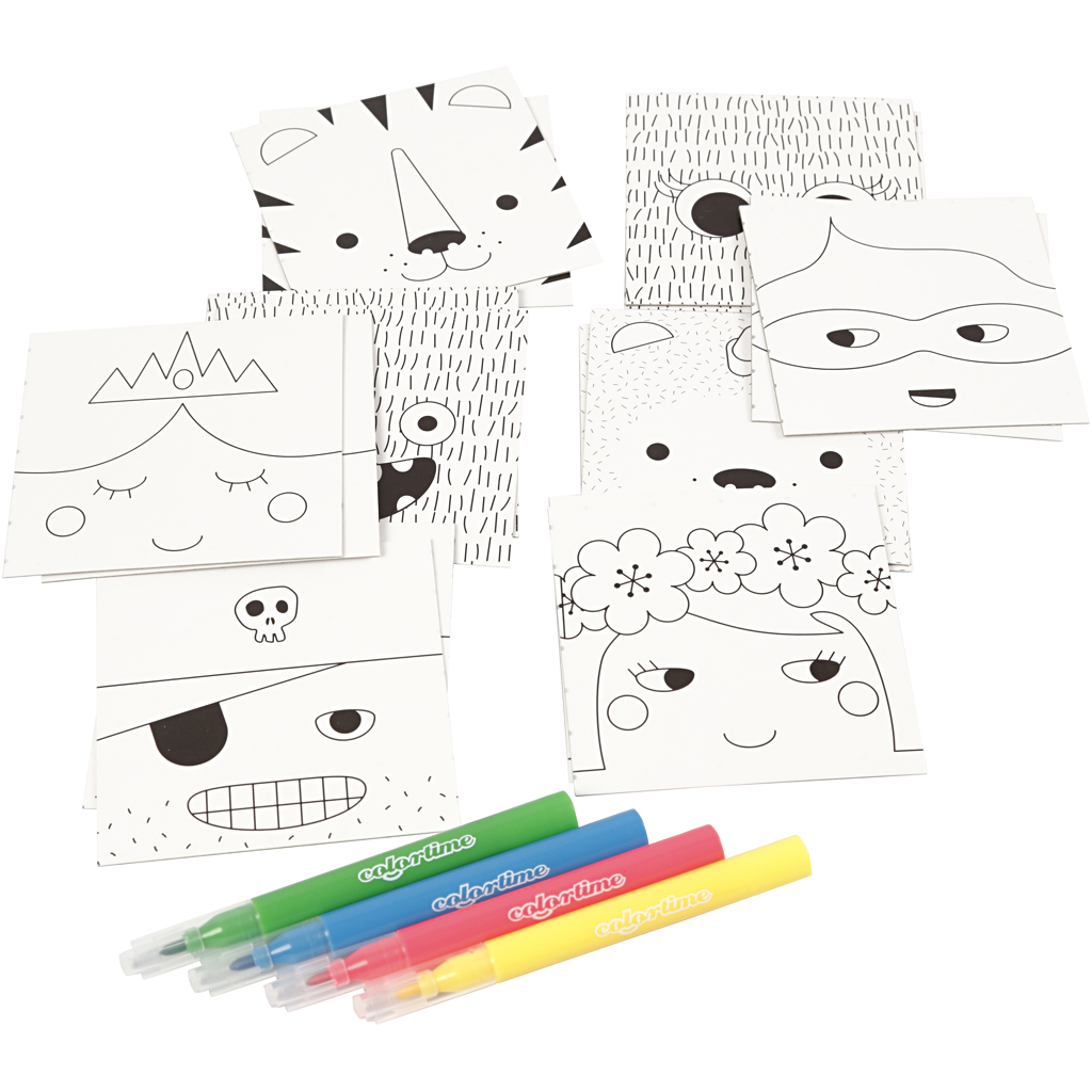 Image de Mini Kit DIY, jeu de mémoire, 1 Pq. | Carton perforé Articles en Papier Mâché Produits de Décoration | 8719346219978