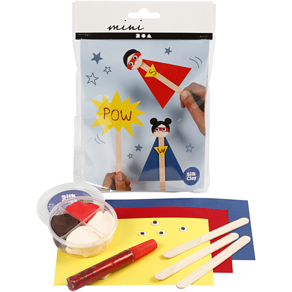 Image de Mini Kit DIY, figurines en bâtonnet de glace, 1 Pq. | Silk Clay Modelage Articles de Modelage et Moulage | 8719346219916