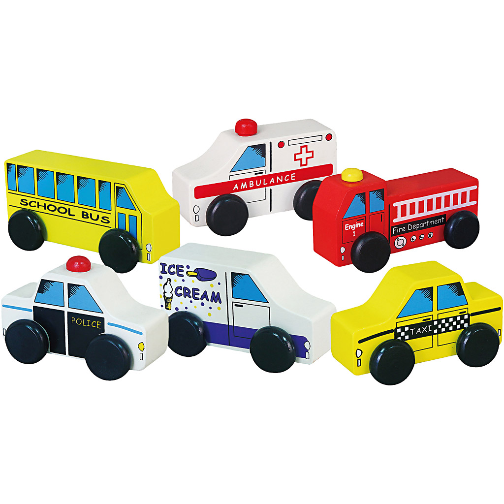 Image de Mini voitures VIGA, dim. 7-9 cm, 6 morceaux/ 1 set | Jouets Articles en Bois Produits de Décoration Loisirs Créatifs | 8719346290687