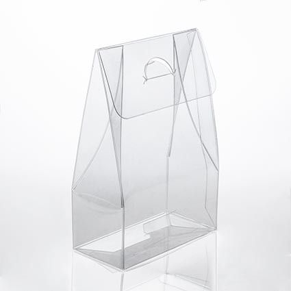 Large Clear Tapered Tote Box 11.4 x 5.1 x 17.8cm (25 Pieces) [FS280]