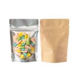 Doypack avec le dos en Kraft 10.2x6x15.2cm | 57g (100 pièces) [ZBGK2]