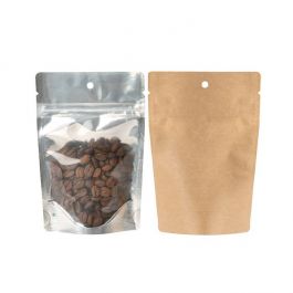 Doypack Transparentes/Kraft 10,2x6x15,2cm Trou de suspension (100 pièces) [ZBGK2H]