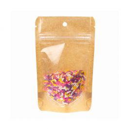 Doypack dos Kraft 8x5x13cm Trou de suspension (100 pièces) [ZBGKC1H]