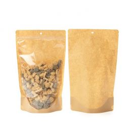 Doypack Transparentes/Kraft 17,1x8,9x28,6cm Trou de suspension (100 pièces) [ZBGKC4H]