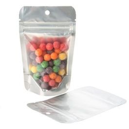 Doypack Argenté 8x5x13cm | 28g Trou suspension rond (100 pièces) [ZBGS1H]