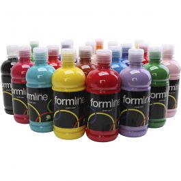 Peinture à la détrempe Mate, ass. de couleurs, 20x500 ml/ 1 Pq. [HOB-642095]