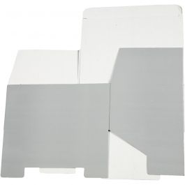 Boîte cadeau, H : 10 cm, L : 22 cm, L : 15.5 cm, gris clair, 1 pièce [HOB-100574]