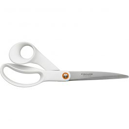 Fiskars Ciseaux à Usage Général, L : 24 cm, droitier, blanc, 1 pièce [HOB-1020414]