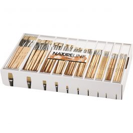 Pinceau Nature Line, dim. 00+0+1+2+4+8+12+14+20+22, L : 17,5-20,5 cm, L : 3-22 mm, Plat, 10x12 pièces/ 1 Pq. [HOB-10648]