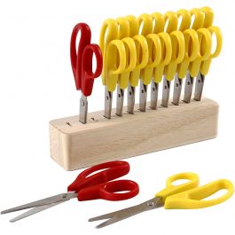 Ciseaux enfants , L: 12,5 cm, 12assortis [HOB-11219]