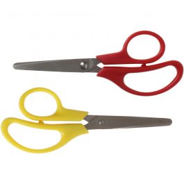 Ciseaux enfants - set, L : 12,5 cm, rund, droitier & gaucher, 12 pièces/ 1 Pq. [HOB-11220]