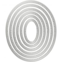 Gabarit de coupe et matrice de découpe, oval, dim. 5x3-12x10 cm, 1 pièce [HOB-117490]