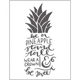 Gabarit d'embossage, mots ananas, dim. 11x14 cm, ép. 2 mm, 1 pièce [HOB-11763]