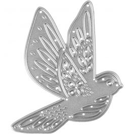 Gabarit de coupe et matrice de découpe, oiseau, dim. 5,6x6 cm, 1 pièce [HOB-11788]