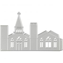 Gabarit de coupe et matrice de découpe, église, dim. 135x85 mm, 1 pièce [HOB-118011]