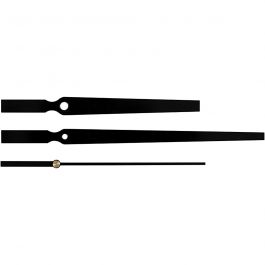 Aiguilles d'horloge, diamètre intérieur 4+6 mm, noir, 1 set [HOB-13009]