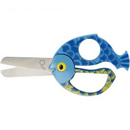 Fiskars Ciseaux Animaux pour Enfants, Poisson, L : 13 cm, 1 pièce [HOB-1378]