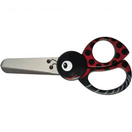 Fiskars Ciseaux Animaux pour Enfants, Coccinelle, L : 13 cm, 1 pièce [HOB-1381]