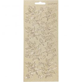 Autocollants, feuilles, feuille 10x23 cm, or, 1 flles [HOB-170173]