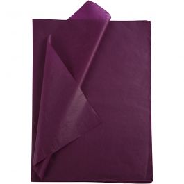 Papier de Soie, feuille 50x70 cm, 14 gr, bordeaux, 10 flles/ 1 Pq. [HOB-200884]