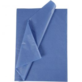 Papier de Soie, feuille 50x70 cm, 17 gr, bleu, 10 flles/ 1 Pq. [HOB-200887]