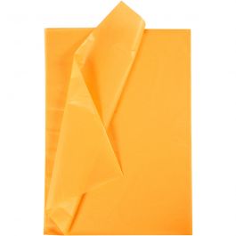 Papier de soie, 50x70 cm, 17 gr, jaune, 10flles/ 1 Pq. [HOB-200900]