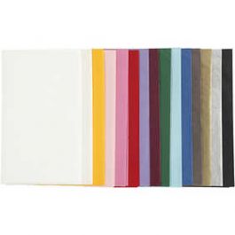 Papier de soie, feuille 50x70 cm,  14 gr, Couleurs assorties, 30flles [HOB20092]