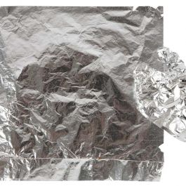 Imitation feuille métal, feuille 16x16 cm, argent, 0,625 m2, 25 flles/ 1 Pq. [HOB-20483]