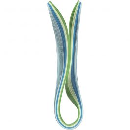 Bandes pour quilling, L : 78 cm, L : 5 mm, 120 gr, bleu, vert, vert citron, turquoise, 100 pièces/ 1 Pq. [HOB-20796]