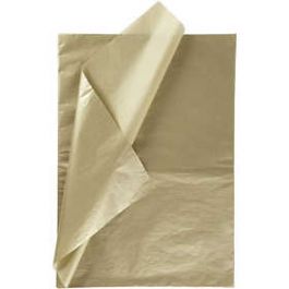 Papier de soie, feuille 50x70 cm,  14 gr, or, 25flles [HOB20817]
