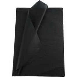 Papier de soie, feuille 50x70 cm,  14 gr, noir, 25flles [HOB20869]
