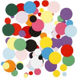 Mosaïques en Papier Cartonné, rond, d 10+15+20 mm, 180 gr/ 1 Pq. [HOB-21009]