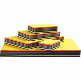 Papier Cartonné Colortime, A3,A4,A5,A6, 180 gr, ass. de couleurs, 1500 flles ass./ 1 Pq. [HOB-21421]