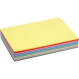 Papier Cartonné Colortime, A4, feuille 210x297 mm, 180 gr, ass. de couleurs, 300 flles ass./ 1 Pq. [HOB-21424]