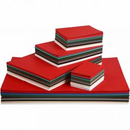 Papier Cartonné Noël, A2,A3,A4,A5,A6, 180 gr, ass. de couleurs, 1800 flles ass./ 1 Pq. [HOB-21440]