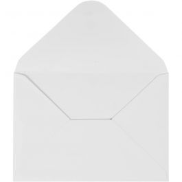 Enveloppes, dimension enveloppes 11,5x16 cm, 110 gr, blanc, 10 pièces/ 1 Pq. [HOB-217011]