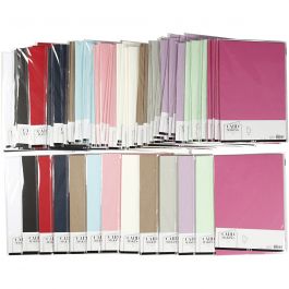 Papier cartonné, A4, feuille 210x297 mm, 220 gr, ass. de couleurs, 12x10 Pq./ 1 Pq. [HOB-219023]