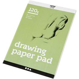 Bloc à dessin, A5, feuille 148x210 mm, 120 gr, blanc, 30 flles/ 1 pièce [HOB-22105]