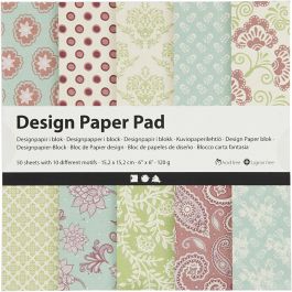 Bloc de papier design, feuille 15,2x15,2 cm, 120 gr, vert menthe, violet, 50 flles/ 1 Pq. [HOB-225912]