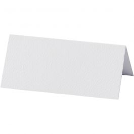 Marque-places, dim. 9x4 cm, 220 gr, blanc, 20 pièces/ 1 Pq. [HOB-228711]