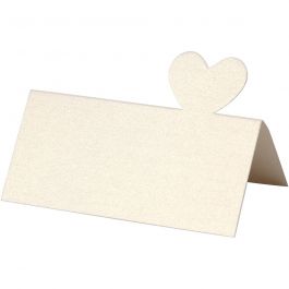 Marque-place, dim. 8x8,5 cm, 120 gr, blanc cassé, 20 pièces/ 1 Pq. [HOB-23049]