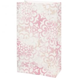 Sac en papier, aquarelle, H : 21 cm, dim. 6x12 cm, 80 gr, 8 pièces/ 1 Pq. [HOB-231310]